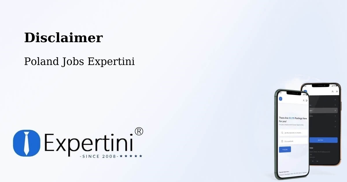 Disclaimer – Lipka - Poland Jobs Expertini