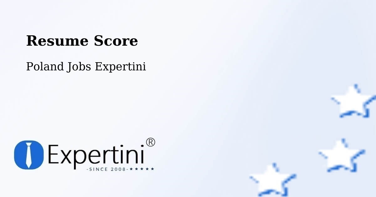 Resume Score & Job Description Match Tool – Lipka - Poland Jobs Expertini